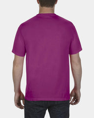 Custom cotton pocket t-shirt with heavyweight fabric - Boysenberry
