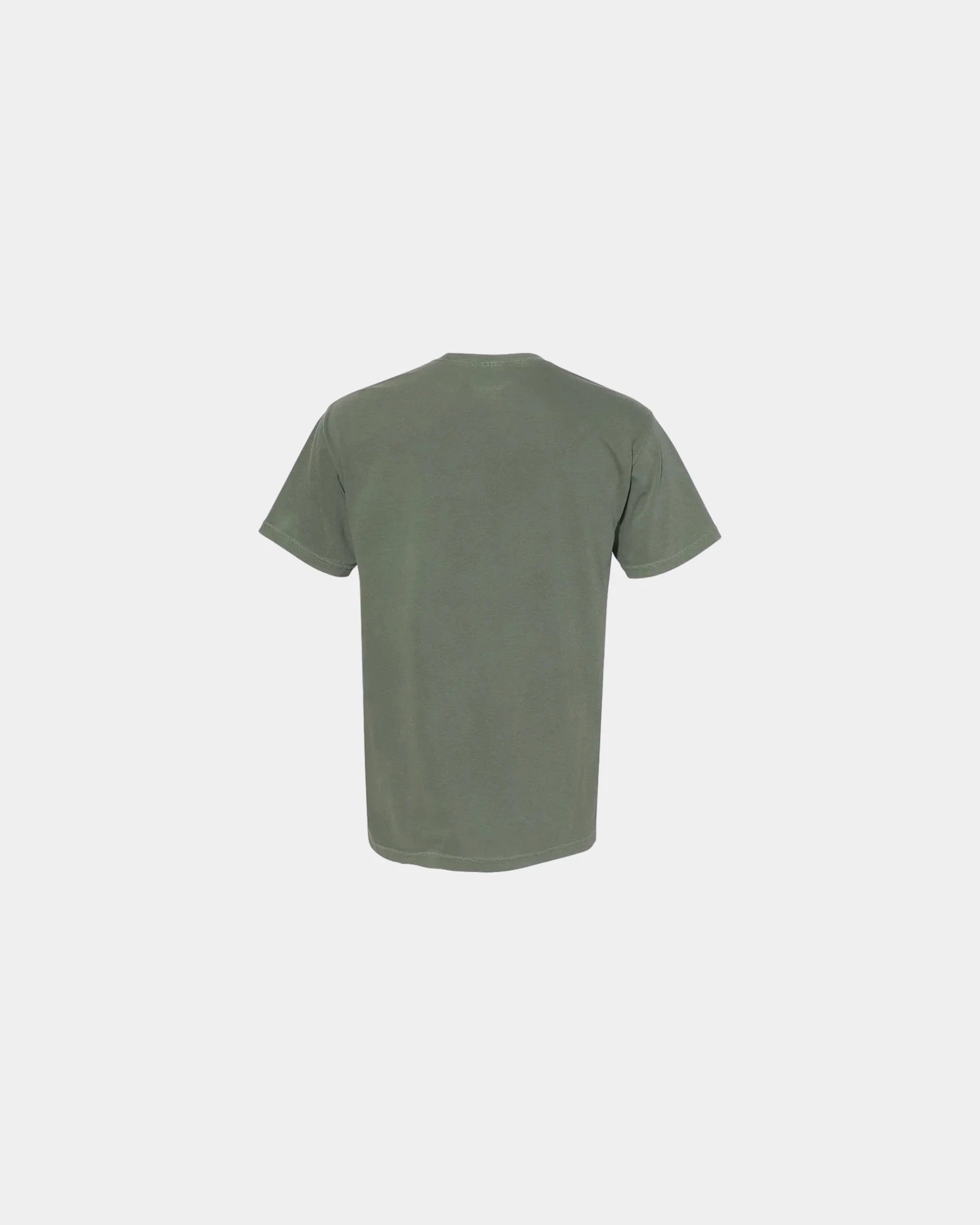 Custom cotton pocket t-shirt with heavyweight fabric - Moss Green