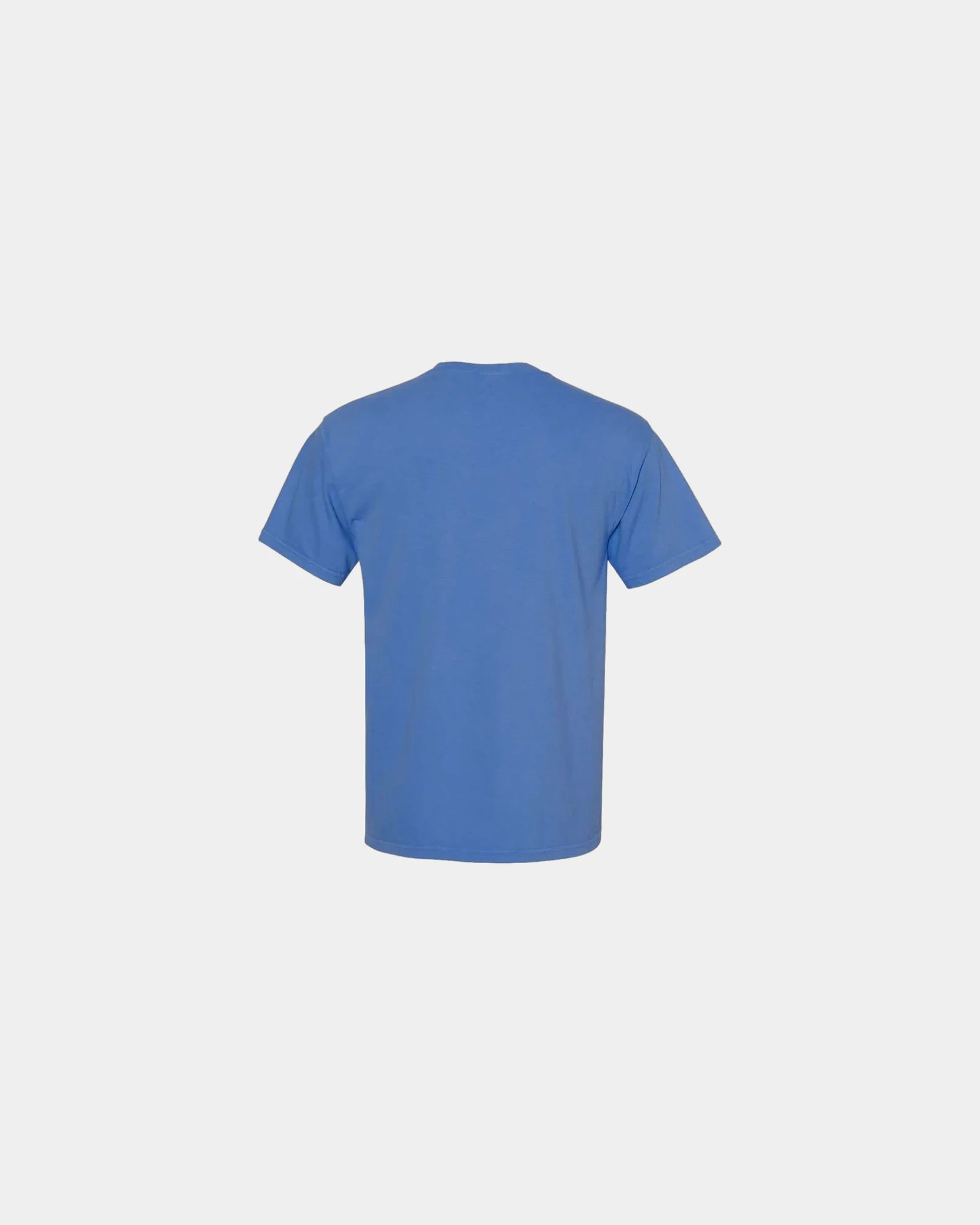 Custom cotton pocket t-shirt with heavyweight fabric - Neon Blue