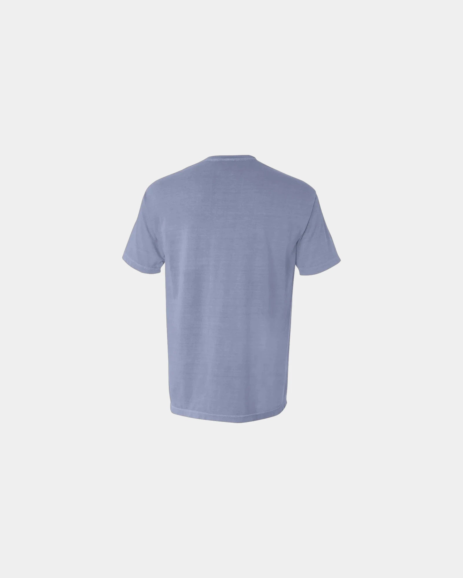 Custom cotton pocket t-shirt with heavyweight fabric - Ice Blue