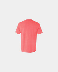 Custom cotton pocket t-shirt with heavyweight fabric - Neon Red Orange