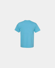 Custom cotton pocket t-shirt with heavyweight fabric - Sapphire
