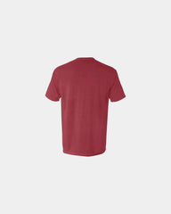 Custom cotton pocket t-shirt with heavyweight fabric - Crimson