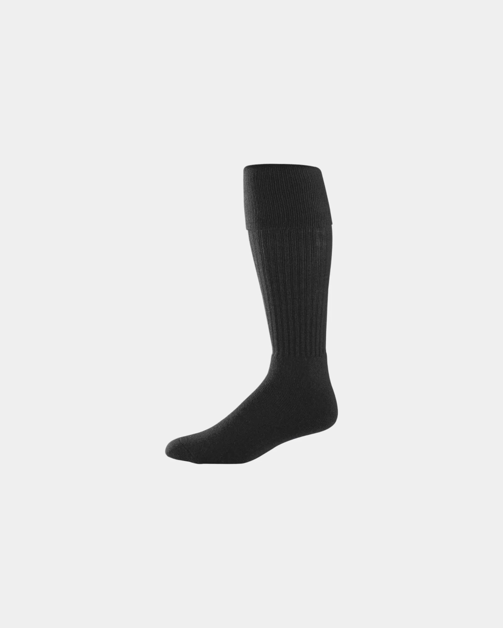 Custom knee-length tube soccer socks with cushioned foot - Black