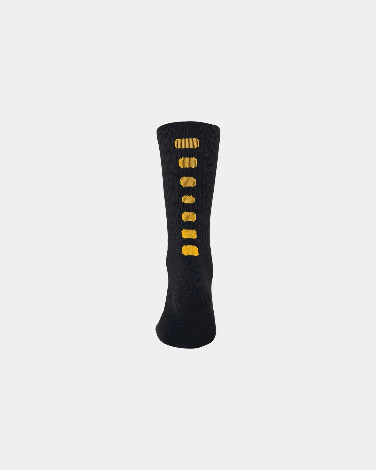 Custom moisture-wicking colorblocked crew socks - Black/ Gold