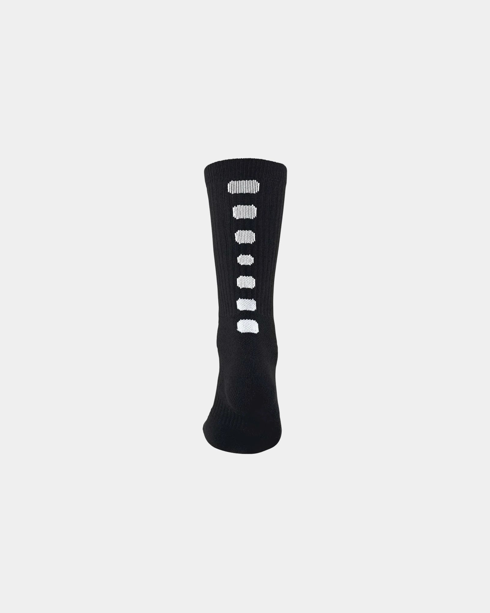 Custom moisture-wicking colorblocked crew socks - Black/ White