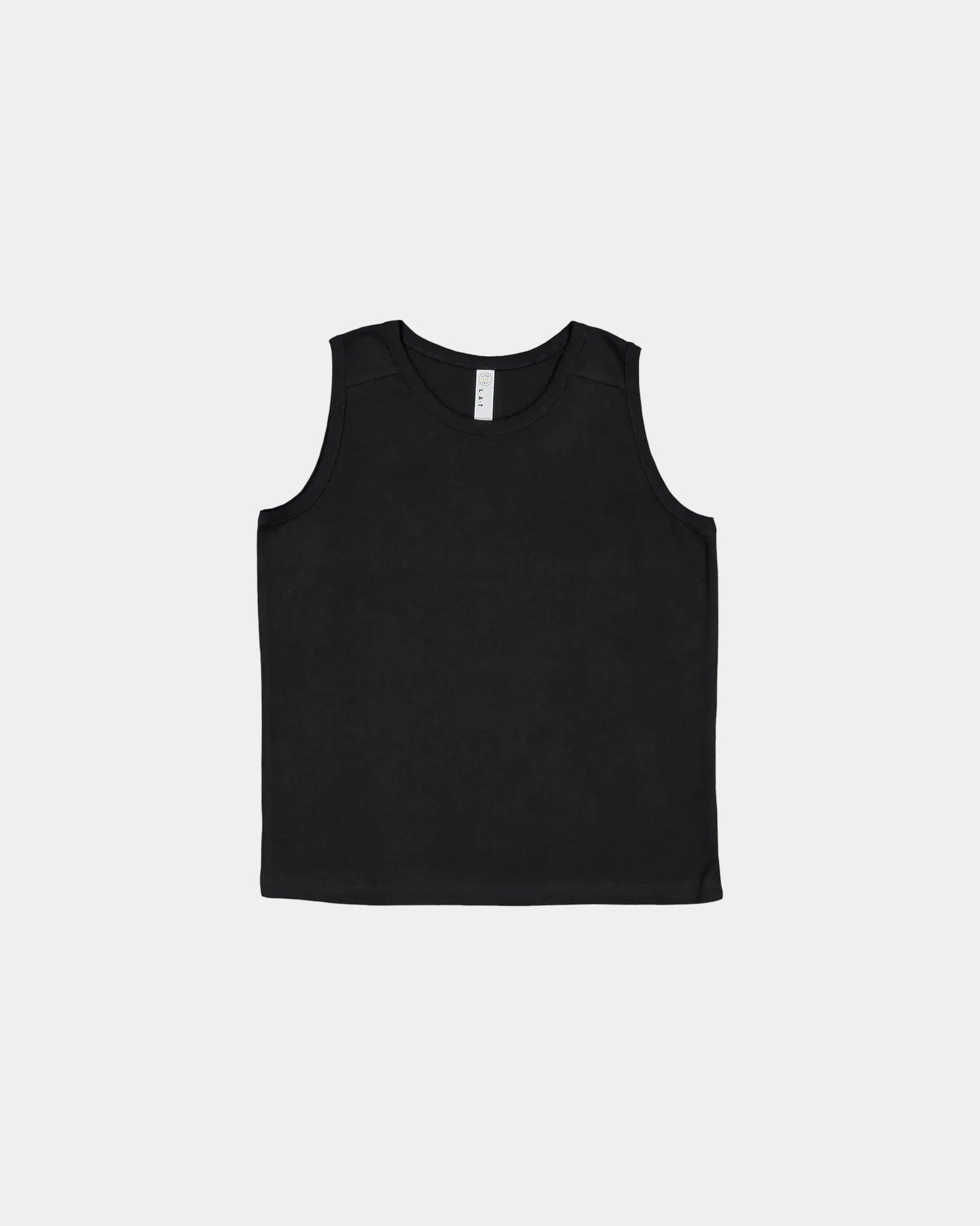 Custom cotton youth fine jersey tank top - Black