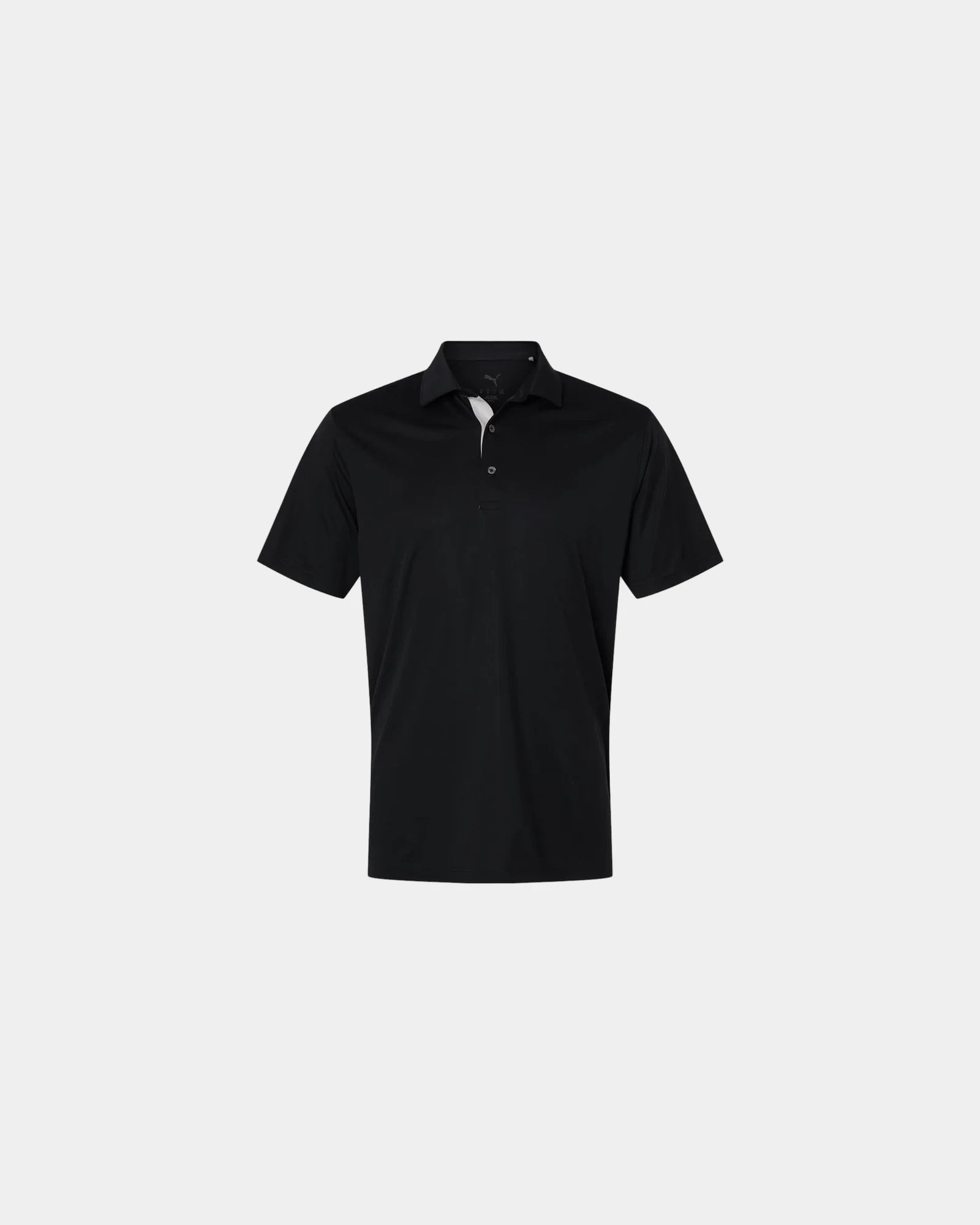 Custom recycled polyester men's golf polo shirt - Puma Black