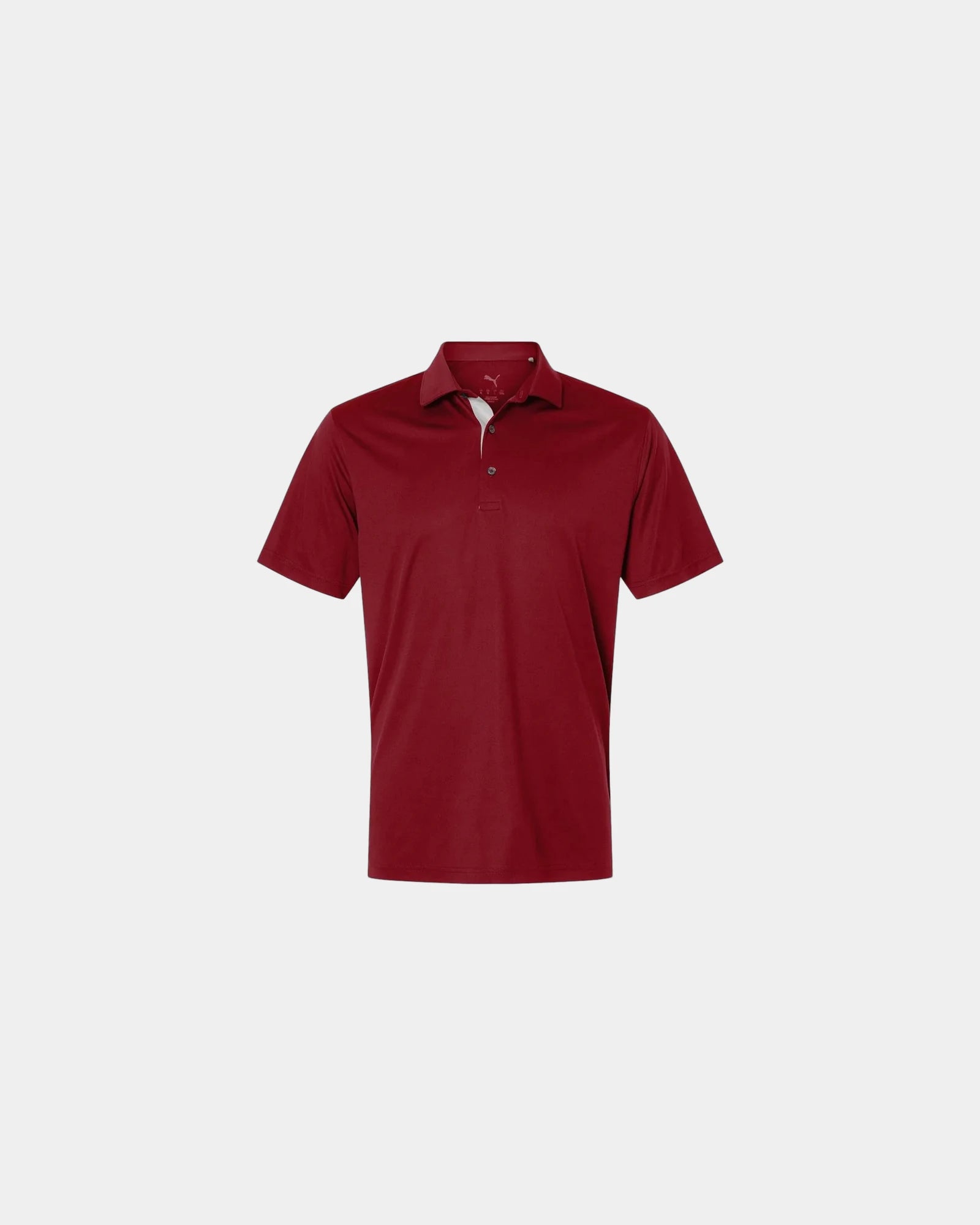 Custom recycled polyester men's golf polo shirt - Dark Crimson