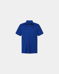 Custom recycled polyester men's golf polo shirt - Festive Royal