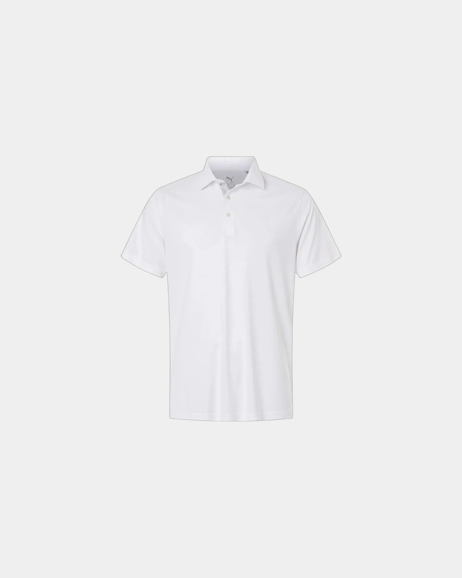 Custom recycled polyester men's golf polo shirt - White Glow