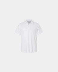 Custom recycled polyester men's golf polo shirt - White Glow