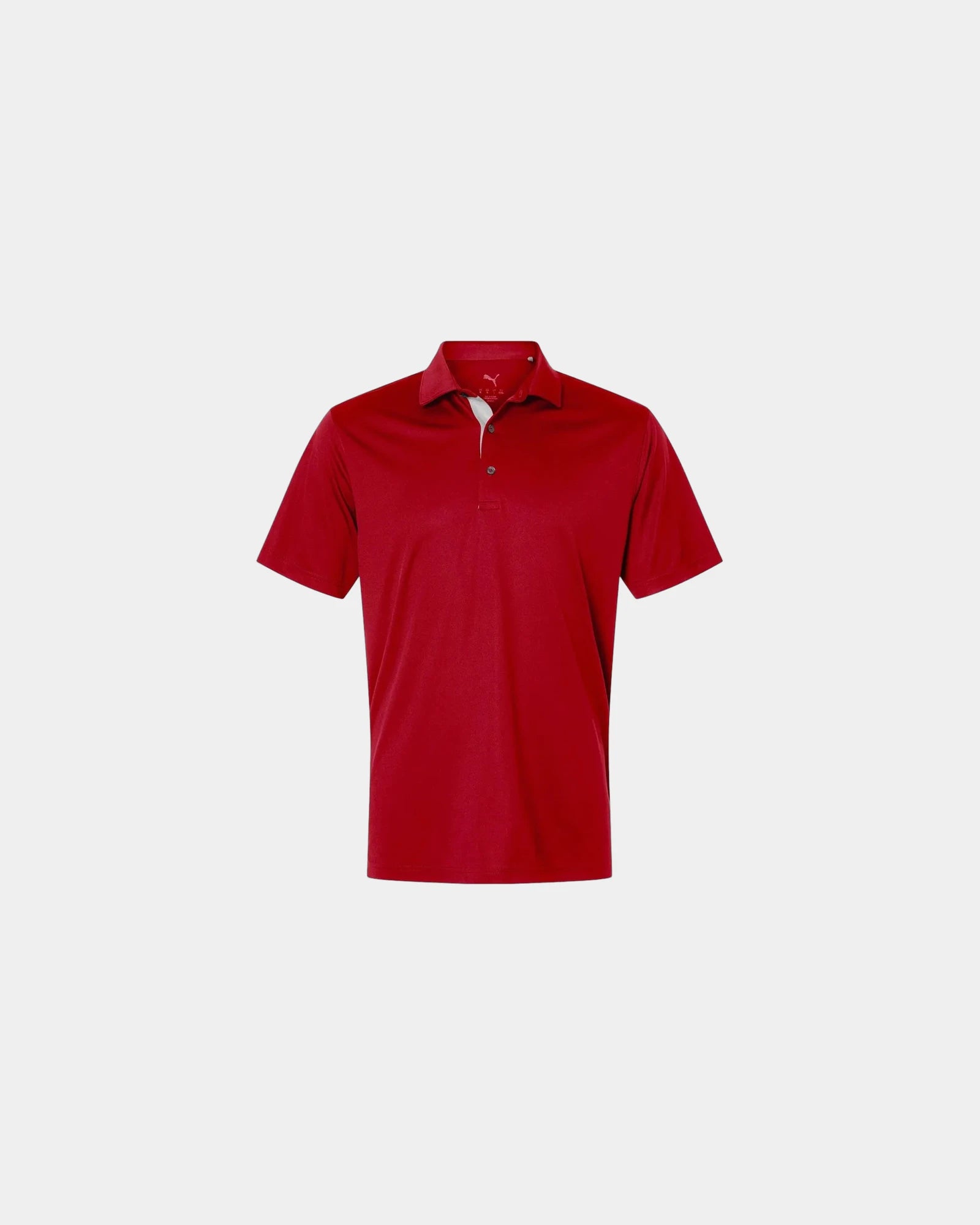 Custom recycled polyester men's golf polo shirt - Strong Red