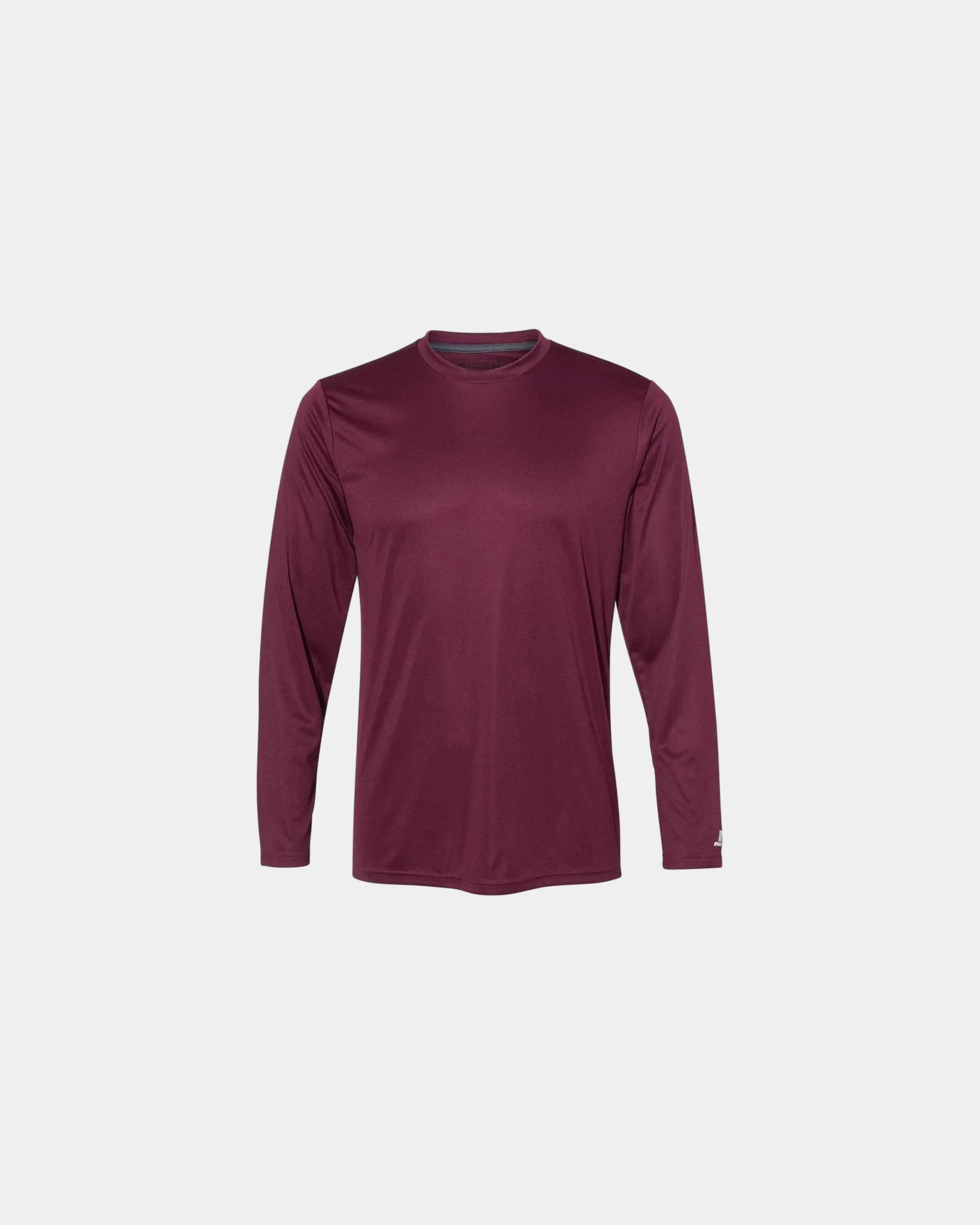 Custom long sleeve t-shirt Russell Athletic Core Performance - Maroon