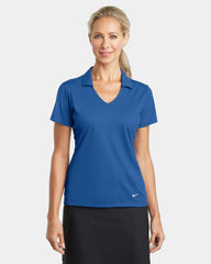 Custom women's polyester polo Nike Dri-FIT Vertical Mesh - Gym Blue