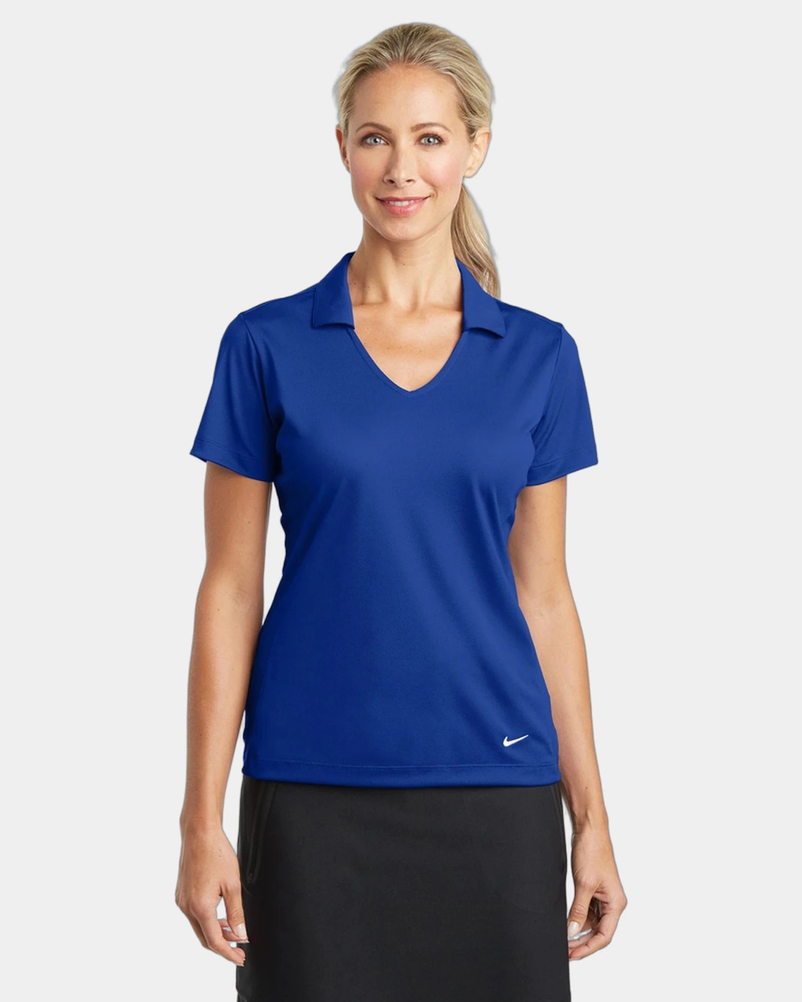 Custom women's polyester polo Nike Dri-FIT Vertical Mesh - Old Royal