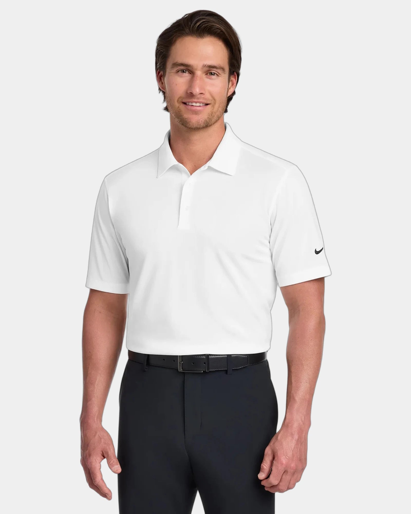 Custom 4.4-oz polyester polo Nike Dri-FIT Vertical Mesh - White