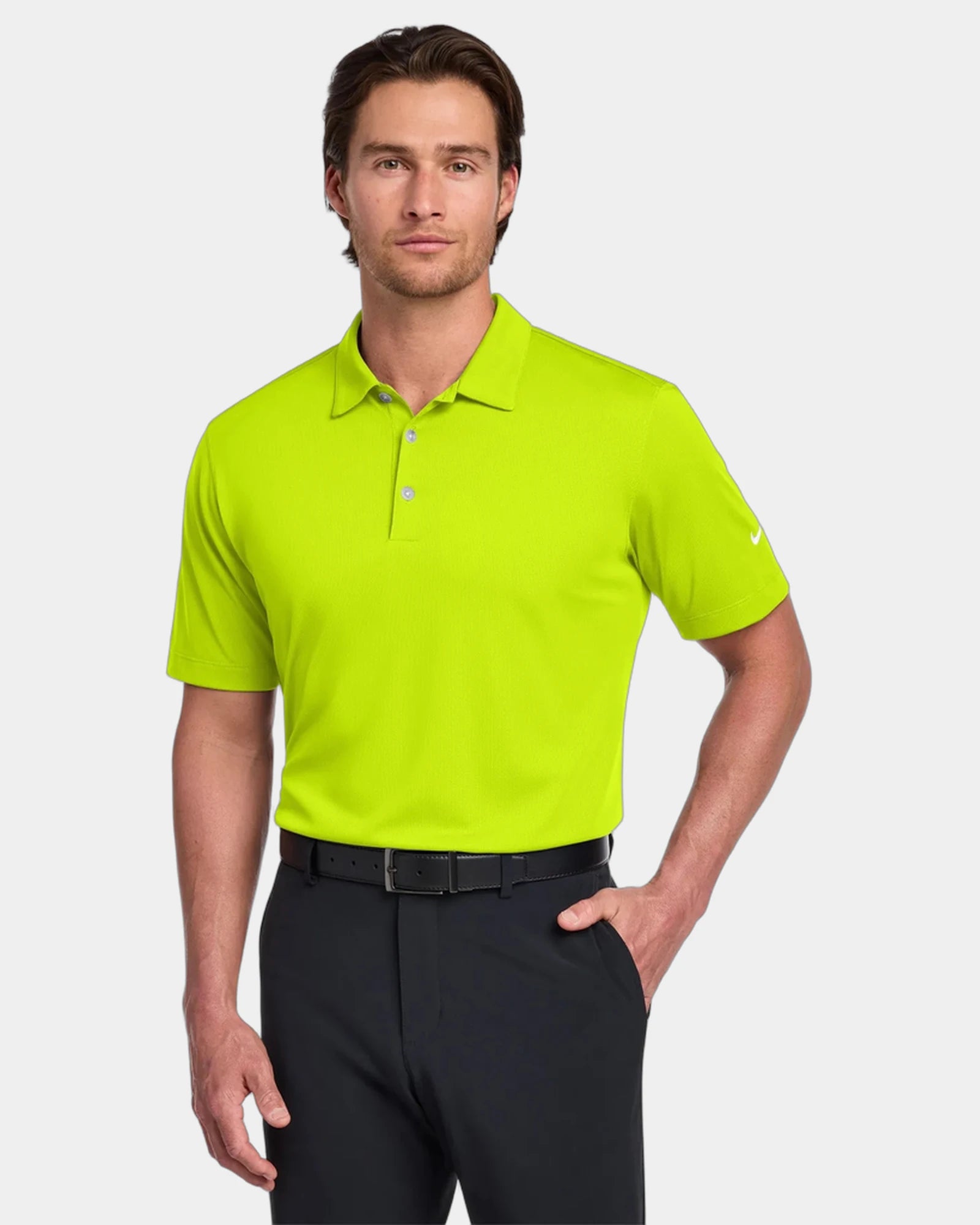 Custom 4.4-oz polyester polo Nike Dri-FIT Vertical Mesh - Volt