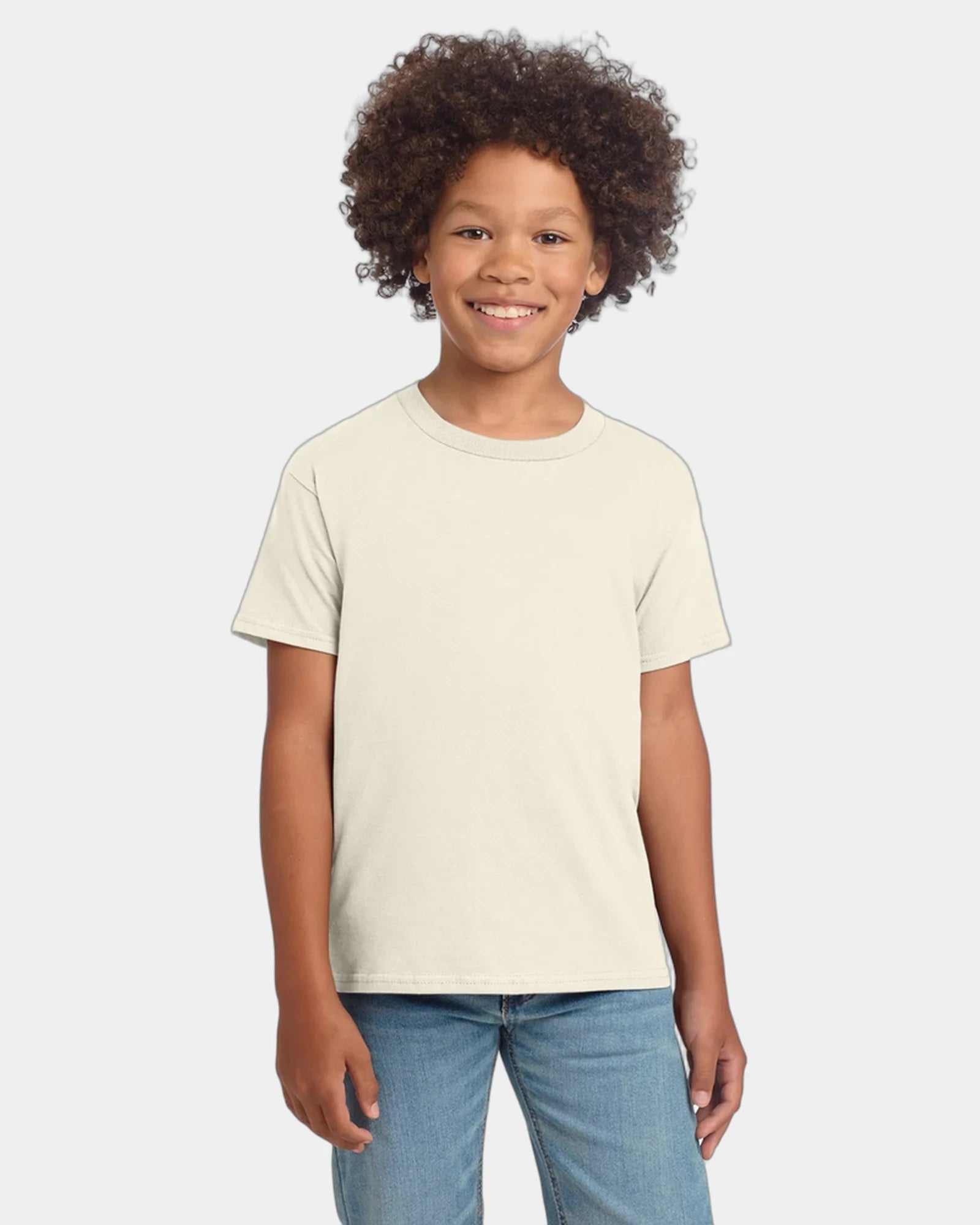 Custom ring-spun cotton youth softstyle T-shirt - Natural
