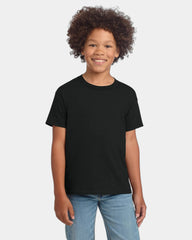 Custom ring-spun cotton youth softstyle T-shirt - Black