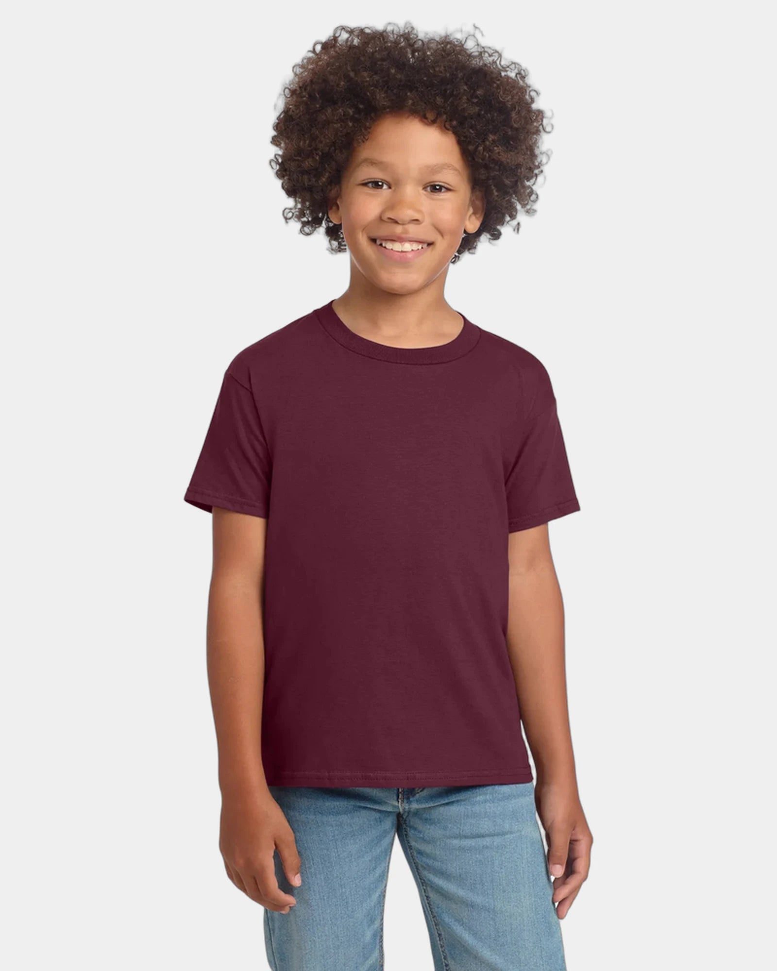 Custom ring-spun cotton youth softstyle T-shirt - Maroon
