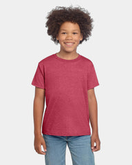 Custom ring-spun cotton youth softstyle T-shirt - Heather Red