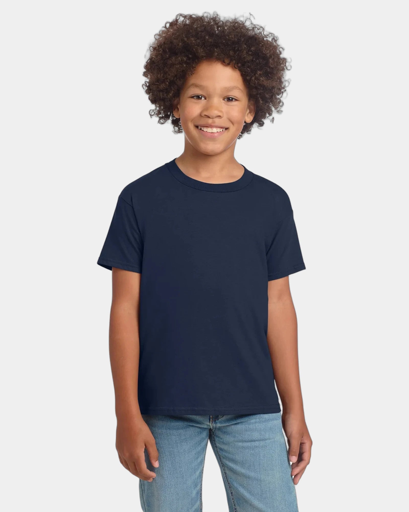 Custom ring-spun cotton youth softstyle T-shirt - Navy