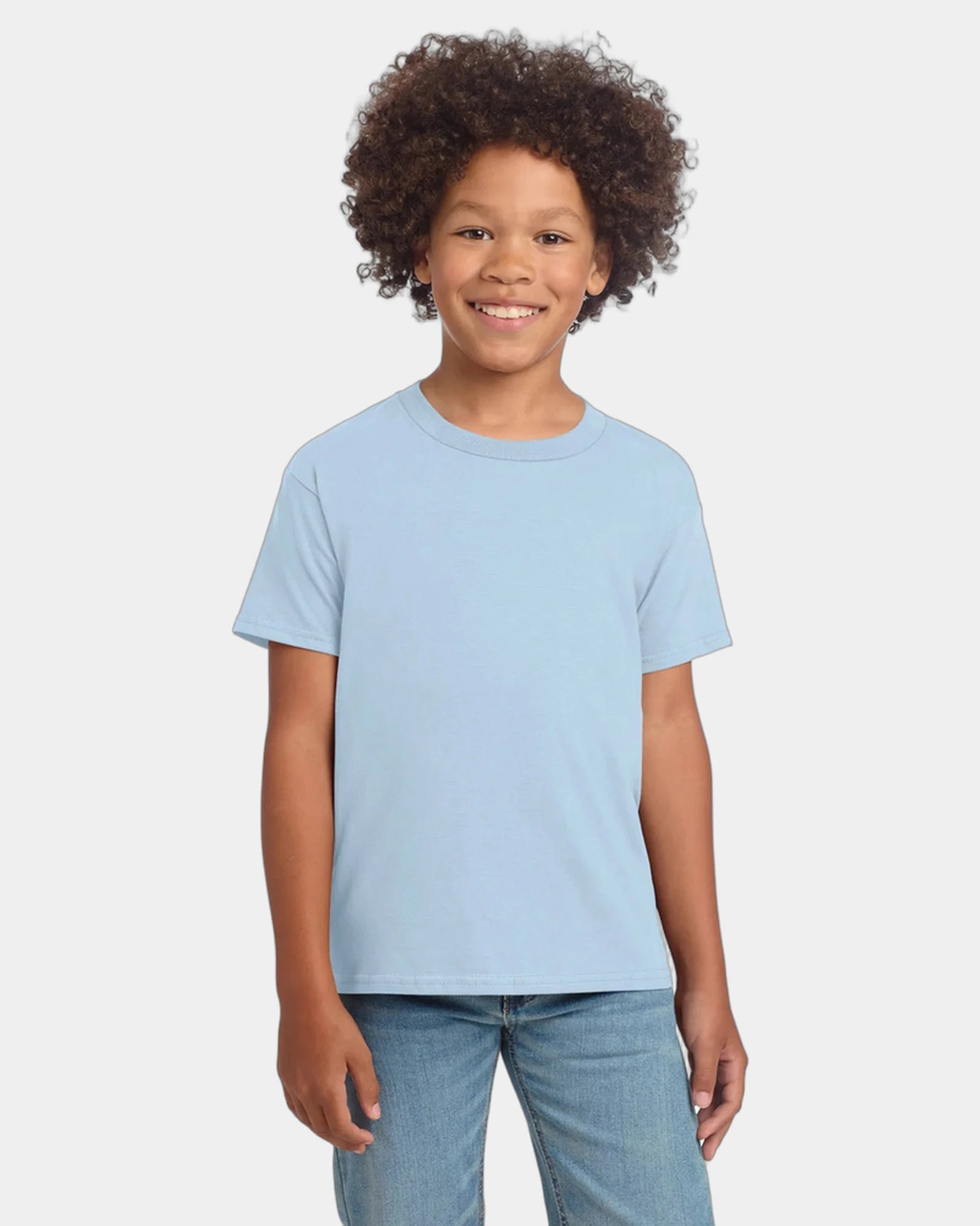 Custom ring-spun cotton youth softstyle T-shirt - Light Blue