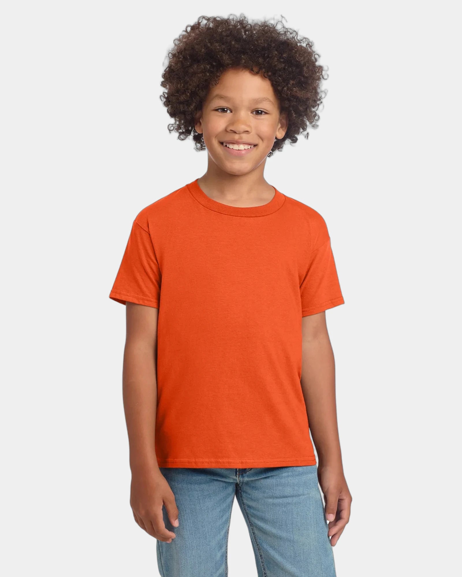 Custom ring-spun cotton youth softstyle T-shirt - Orange