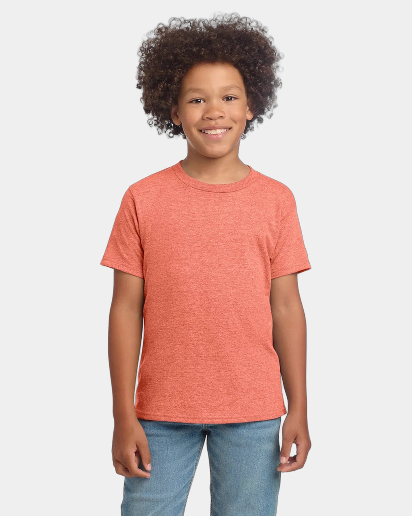 Custom ring-spun cotton youth softstyle T-shirt - Heather Orange