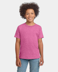 Custom ring-spun cotton youth softstyle T-shirt - Heather Heliconia