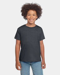 Custom ring-spun cotton youth softstyle T-shirt - Dark Heather