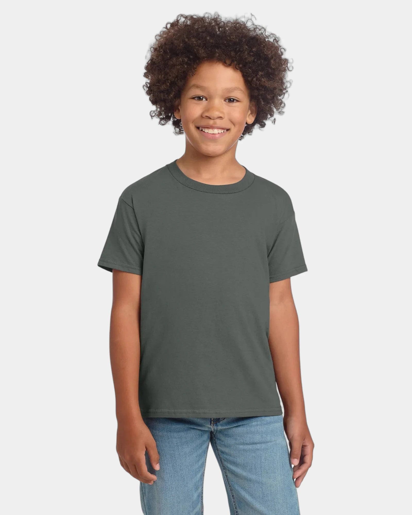 Custom ring-spun cotton youth softstyle T-shirt - Charcoal
