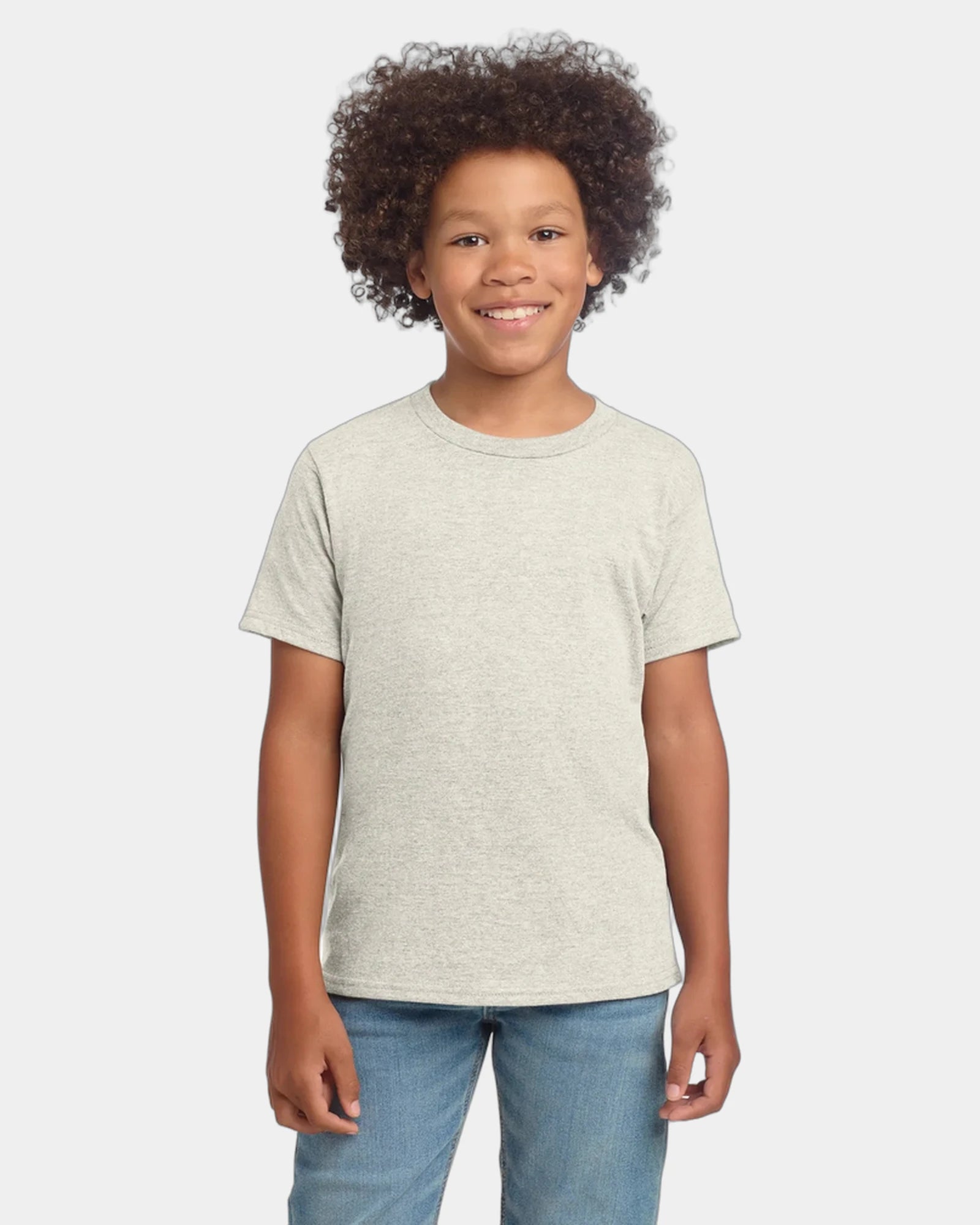 Custom ring-spun cotton youth softstyle T-shirt - Heather Oatmeal