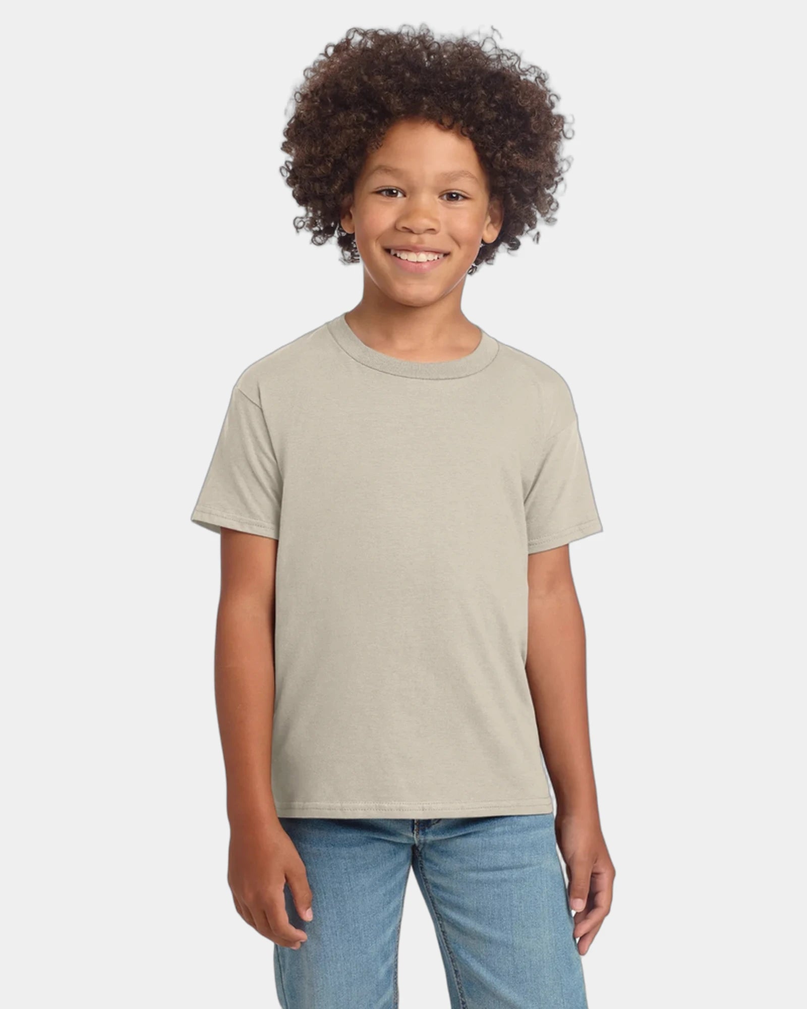 Custom ring-spun cotton youth softstyle T-shirt - Sand