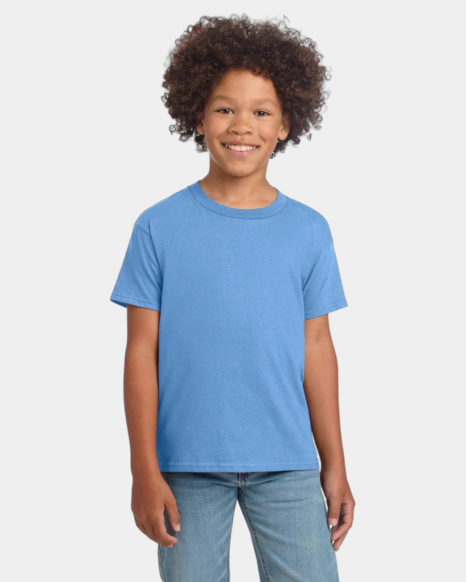 Custom ring-spun cotton youth softstyle T-shirt - Carolina Blue