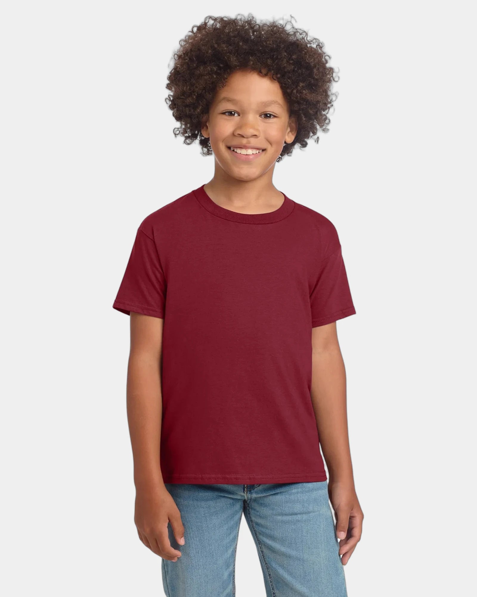 Custom ring-spun cotton youth softstyle T-shirt - Cardinal Red