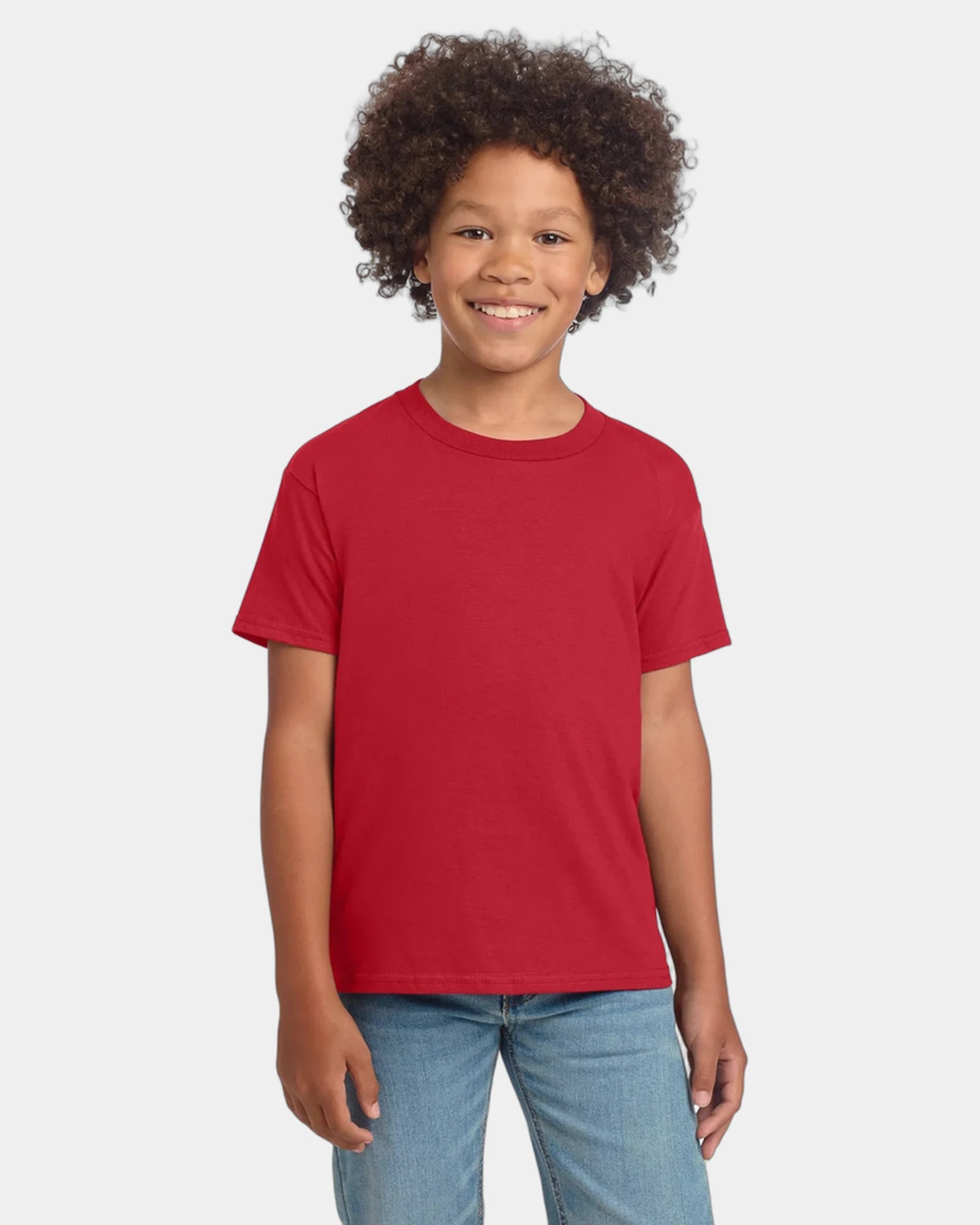 Custom ring-spun cotton youth softstyle T-shirt - Red