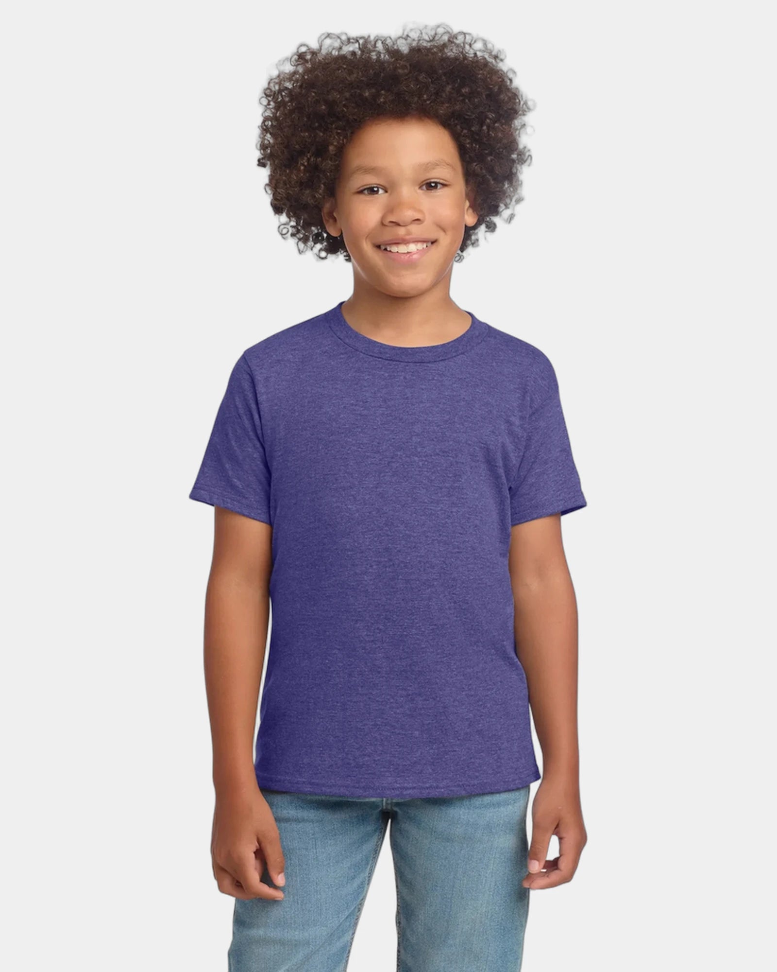 Custom ring-spun cotton youth softstyle T-shirt - Heather Purple