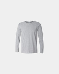 Custom ring-spun cotton long sleeve t-shirt unisex - Sport Grey