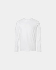 Custom ring-spun cotton long sleeve t-shirt unisex - White