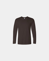 Custom ring-spun cotton long sleeve t-shirt unisex - Dark Chocolate