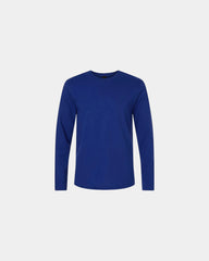 Custom ring-spun cotton long sleeve t-shirt unisex - Fan Deep Royal