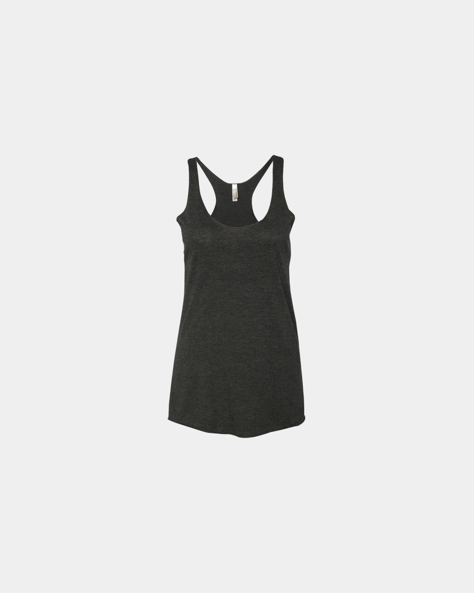 Custom triblend racerback tank top for women - Vintage Black