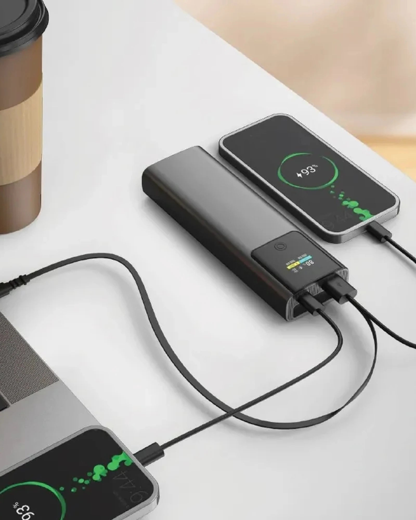 Custom 20,000 mAh power bank with digital display - 4