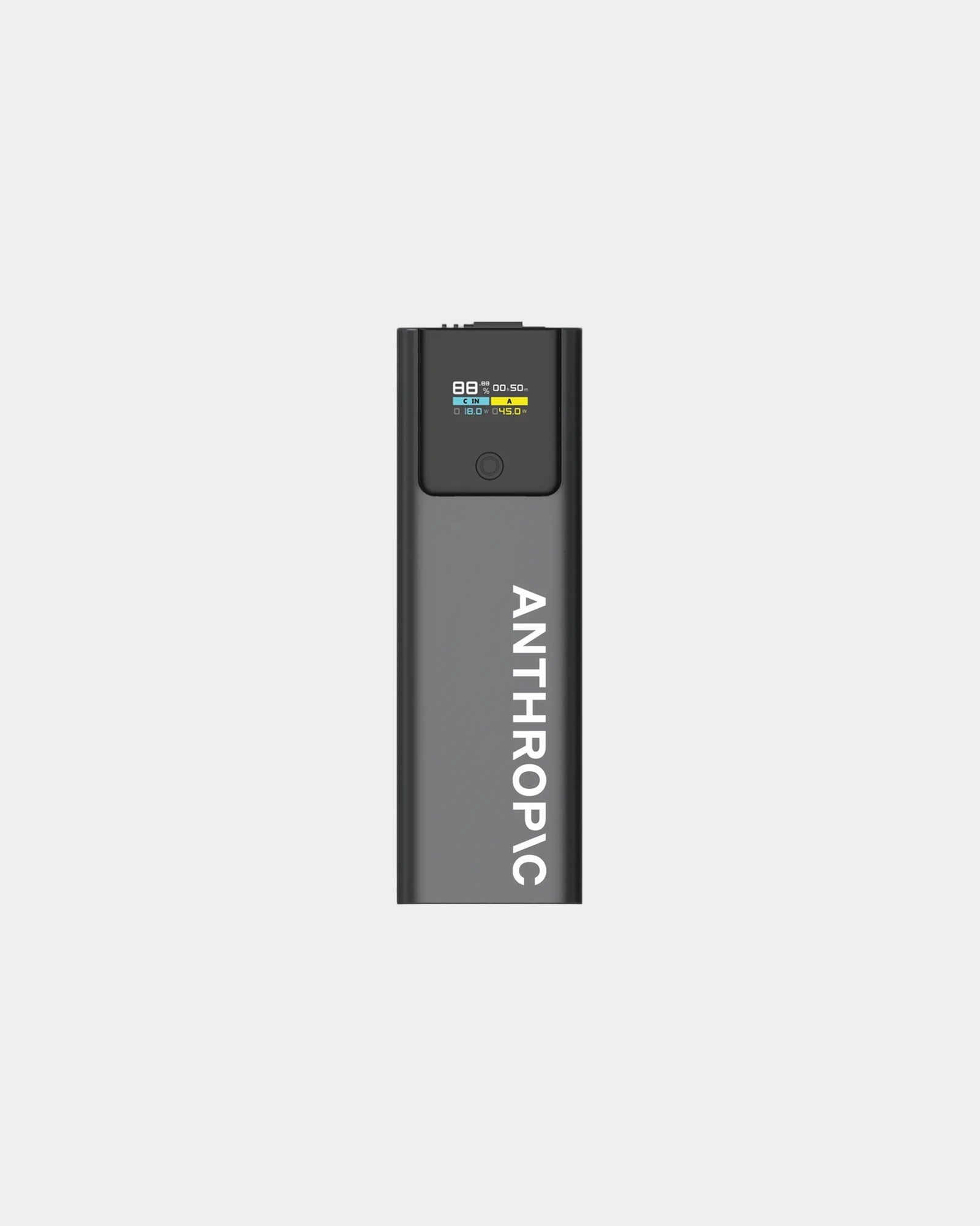 Custom 20,000 mAh power bank with digital display - Gray