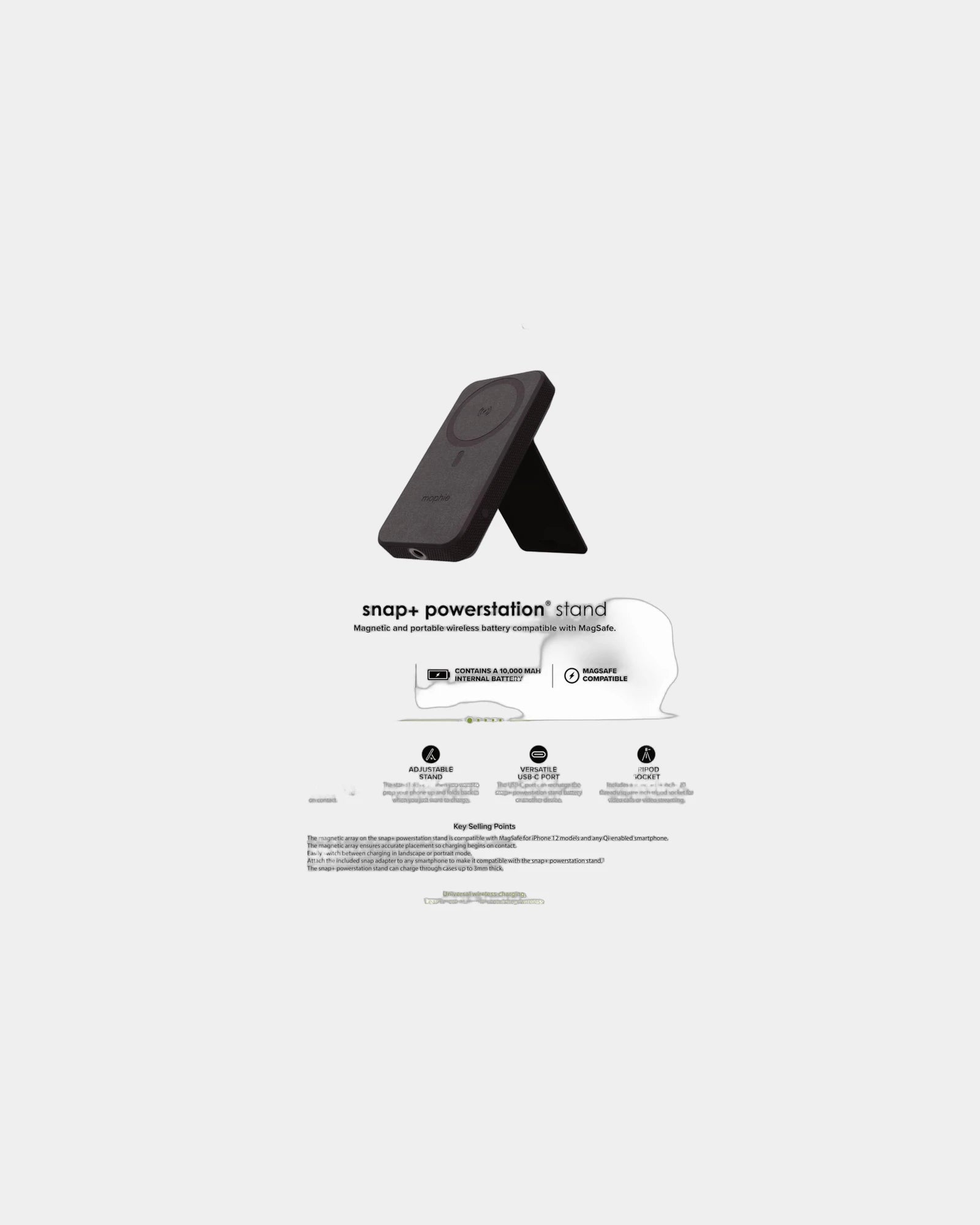 Custom wireless power bank stand 10,000 mAh magnetic - 7