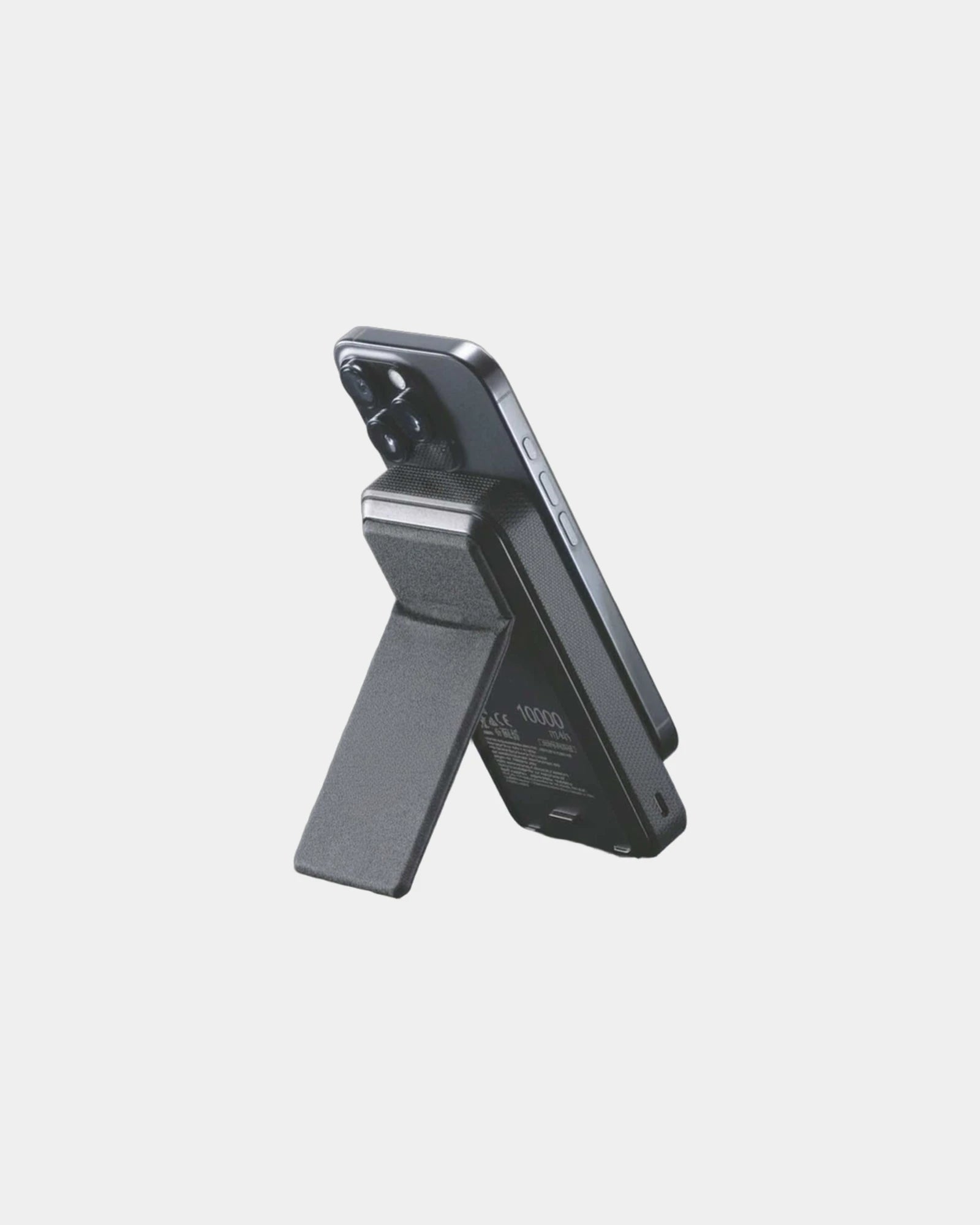 Custom wireless power bank stand 10,000 mAh magnetic - Black (Bk)