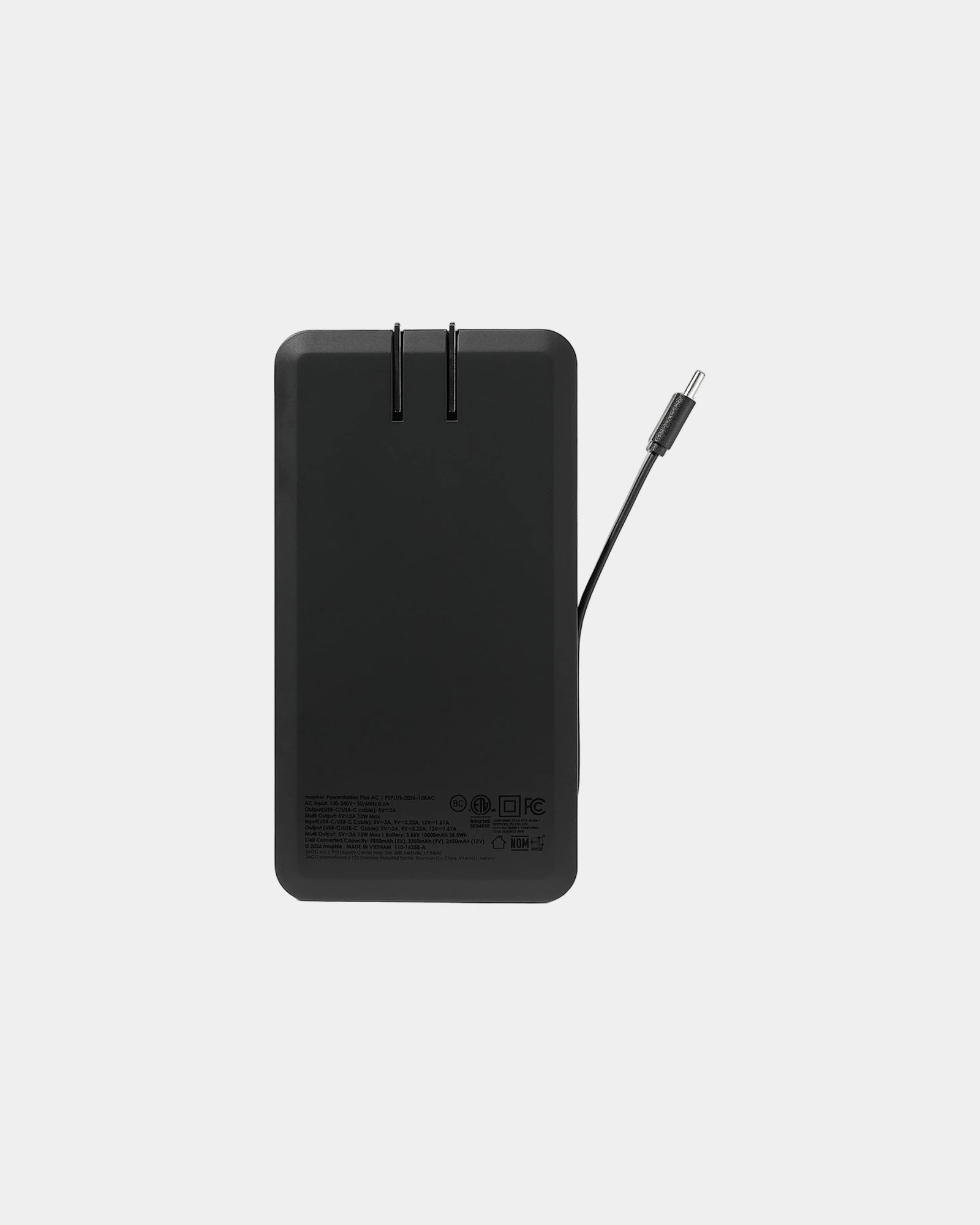 Custom 10,000 mAh power bank with AC wall plug - 6
