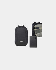 Branded recycled backpack and Bluetooth tracker set - Black (Bk)